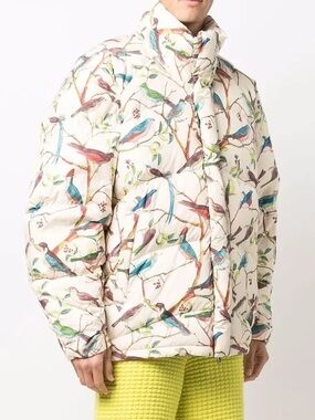 Kenzo Beige Down Tapestry
Of Birds Puffer Jacket Size XS